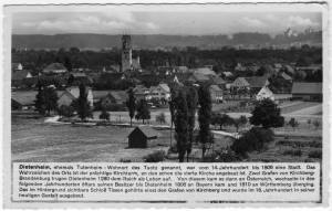 Postcard showing Dietenheim, 1938