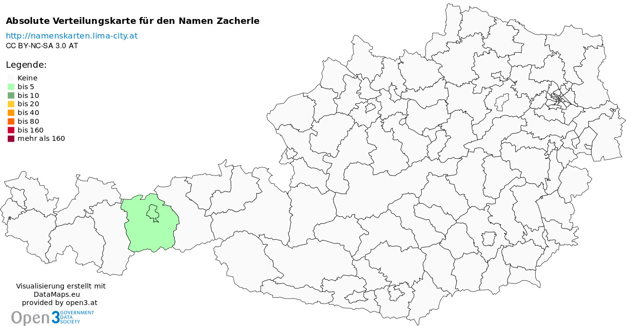 Dissemination of the Zacherle Family in Austria